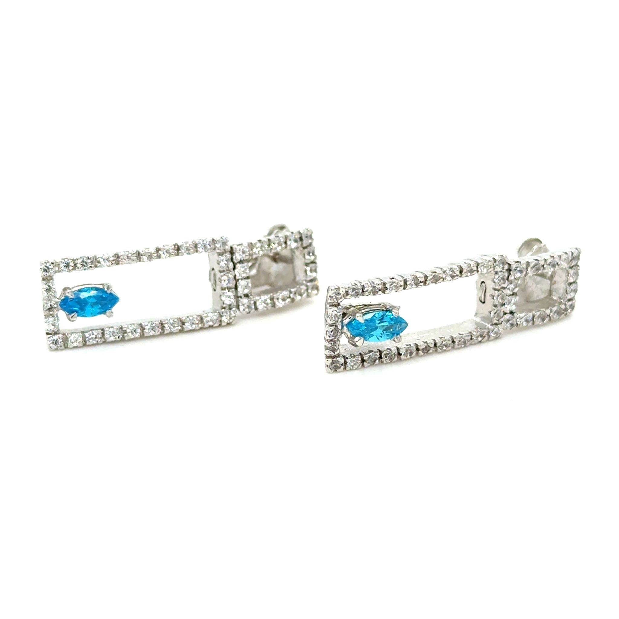 Boucles d’oreilles or blanc 18K