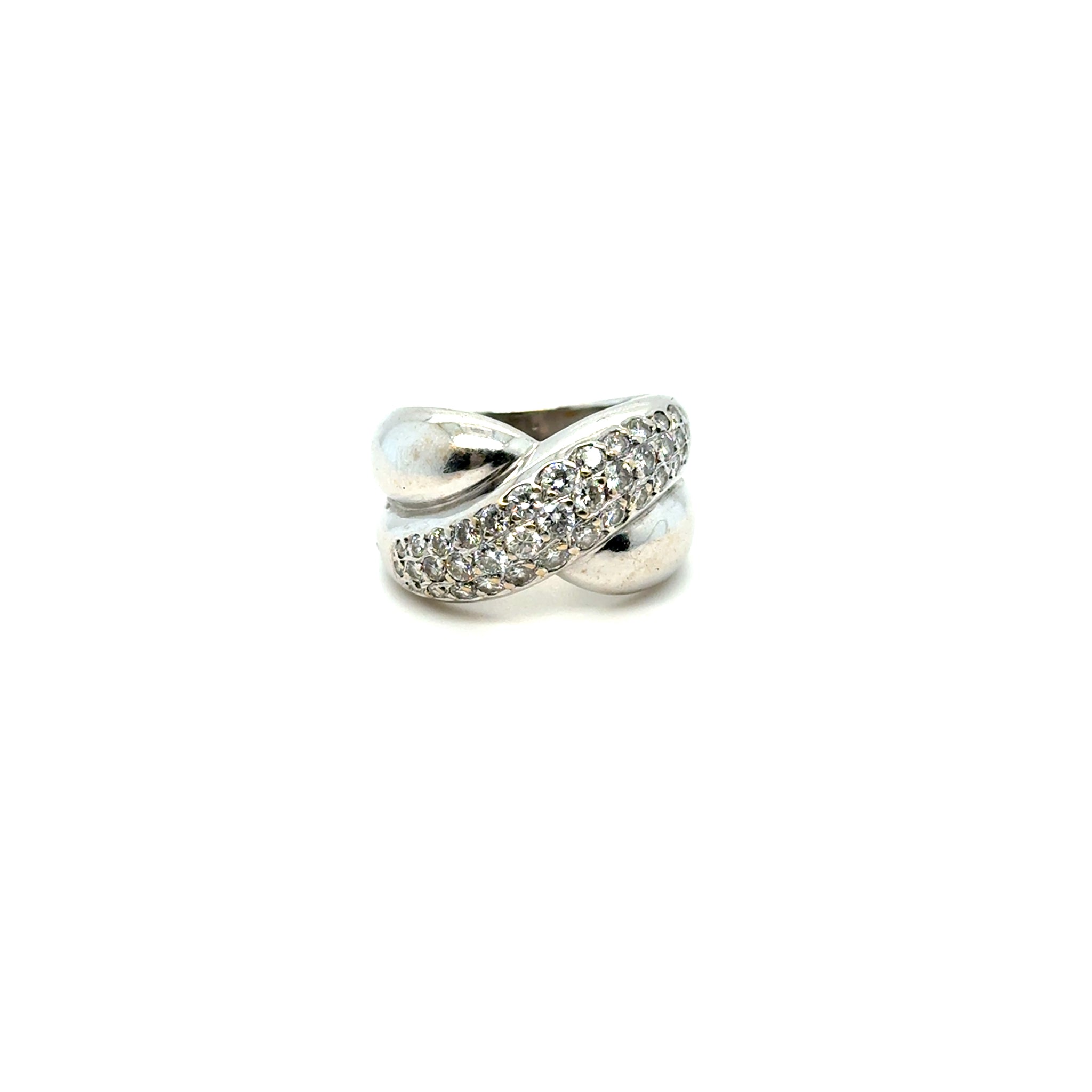 Bague Or Blanc et Diamants Occasion Seconde Main Bijou Femme
