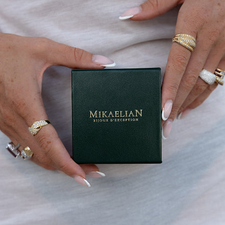 TEST - Bague Moderne Or Blanc Saphir et Diamants