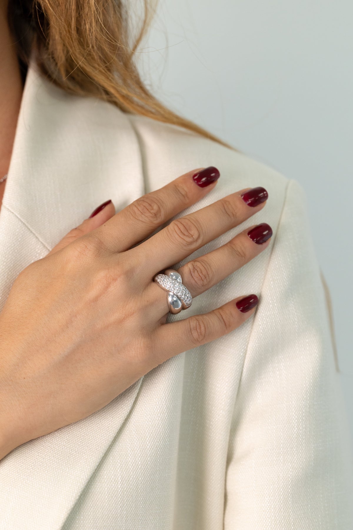 Vintage White Gold and Diamond Ring