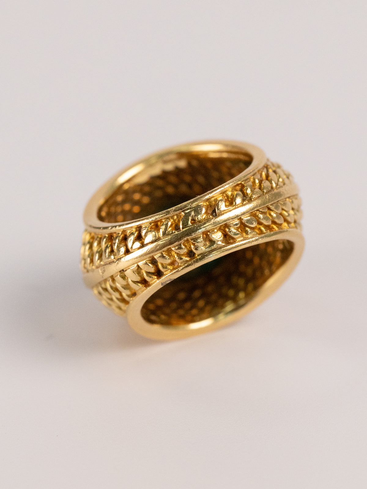 Bague Vintage En Or Jaune Et Turquoise