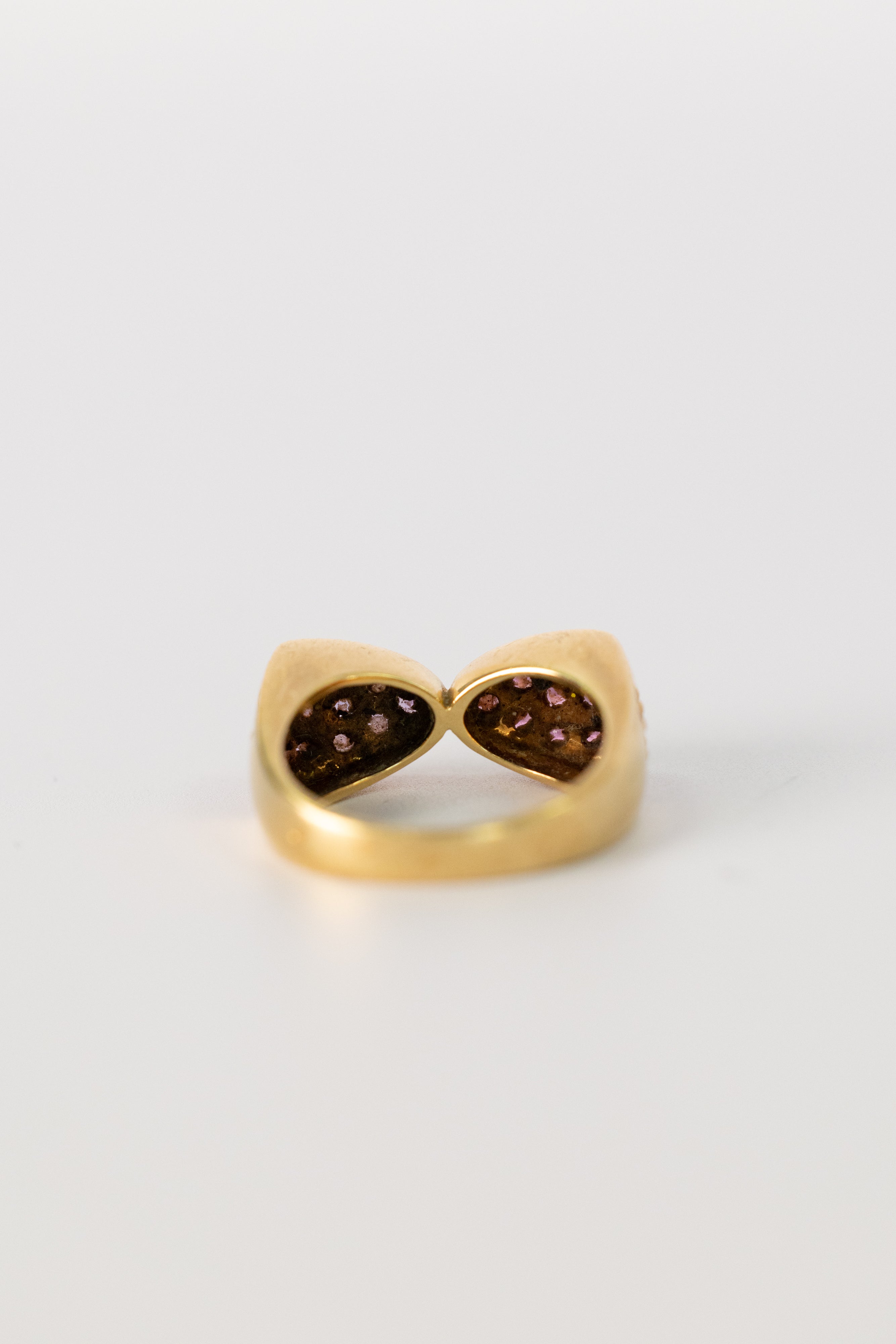 Bague Vintage En Or Jaune Et Améthystes