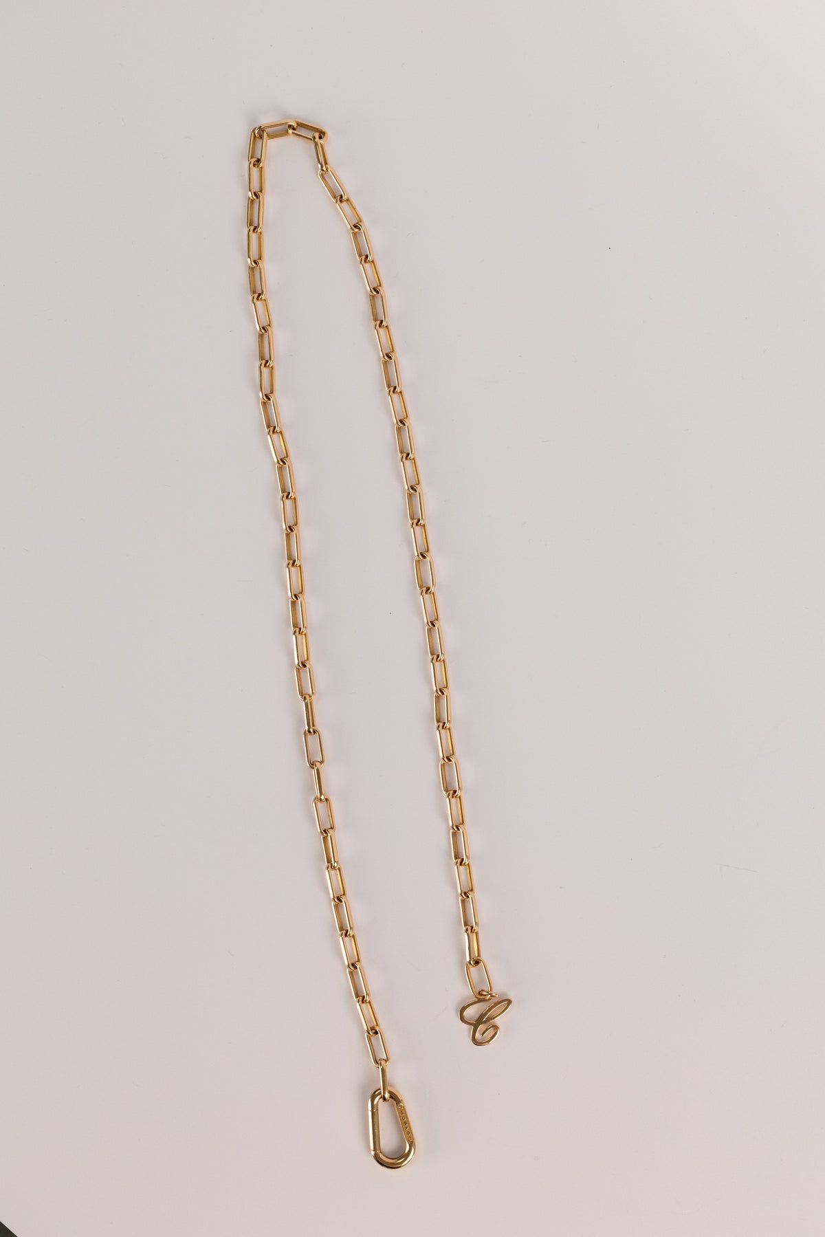 Collier Unique Chopard En Or Jaune Maille Rectangulaire Ajustable