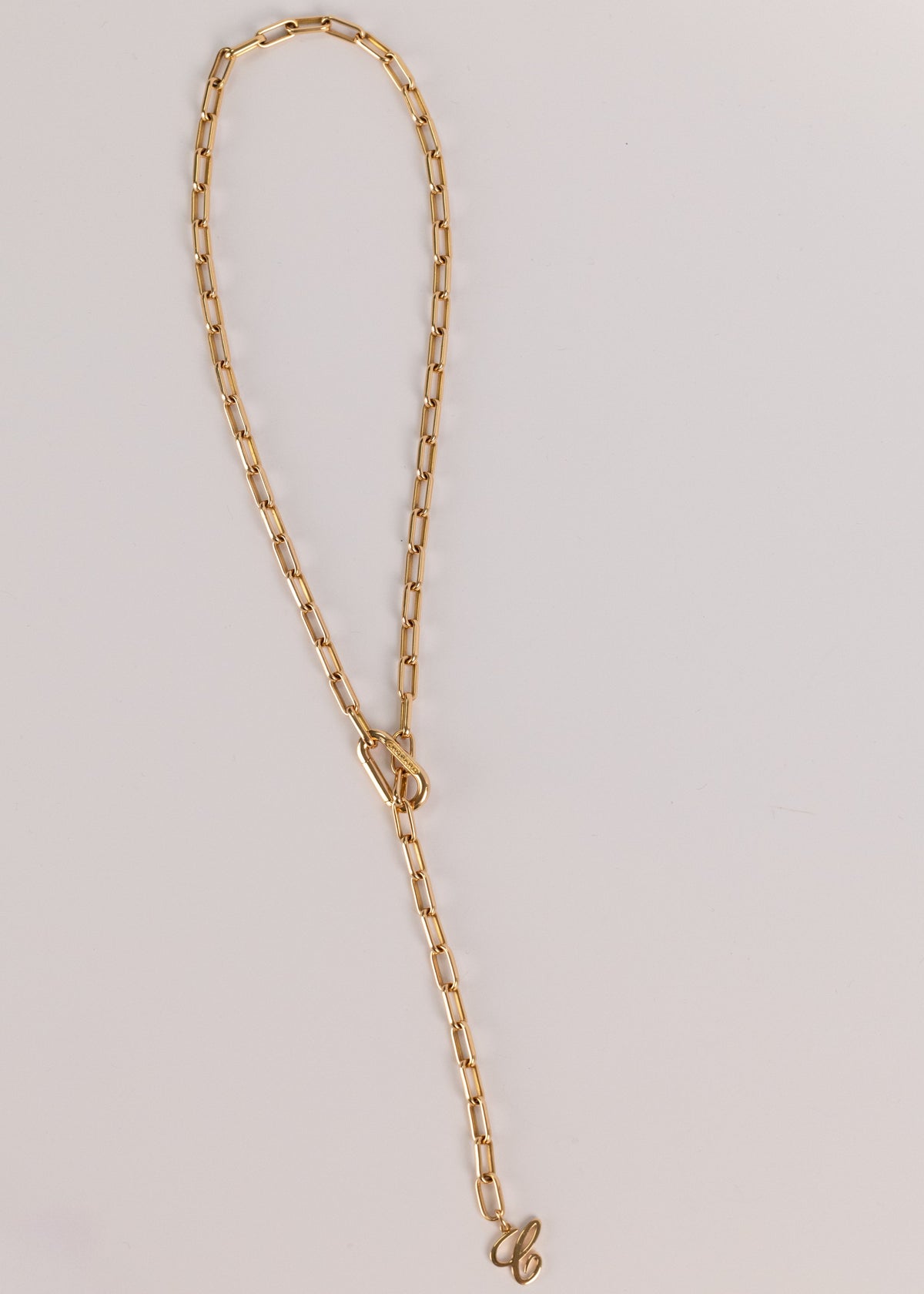 Collier Unique Chopard En Or Jaune Maille Rectangulaire Ajustable