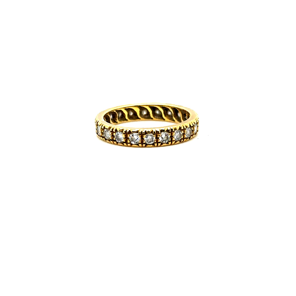 Bague Alliance Or Jaune 18K Diamants
