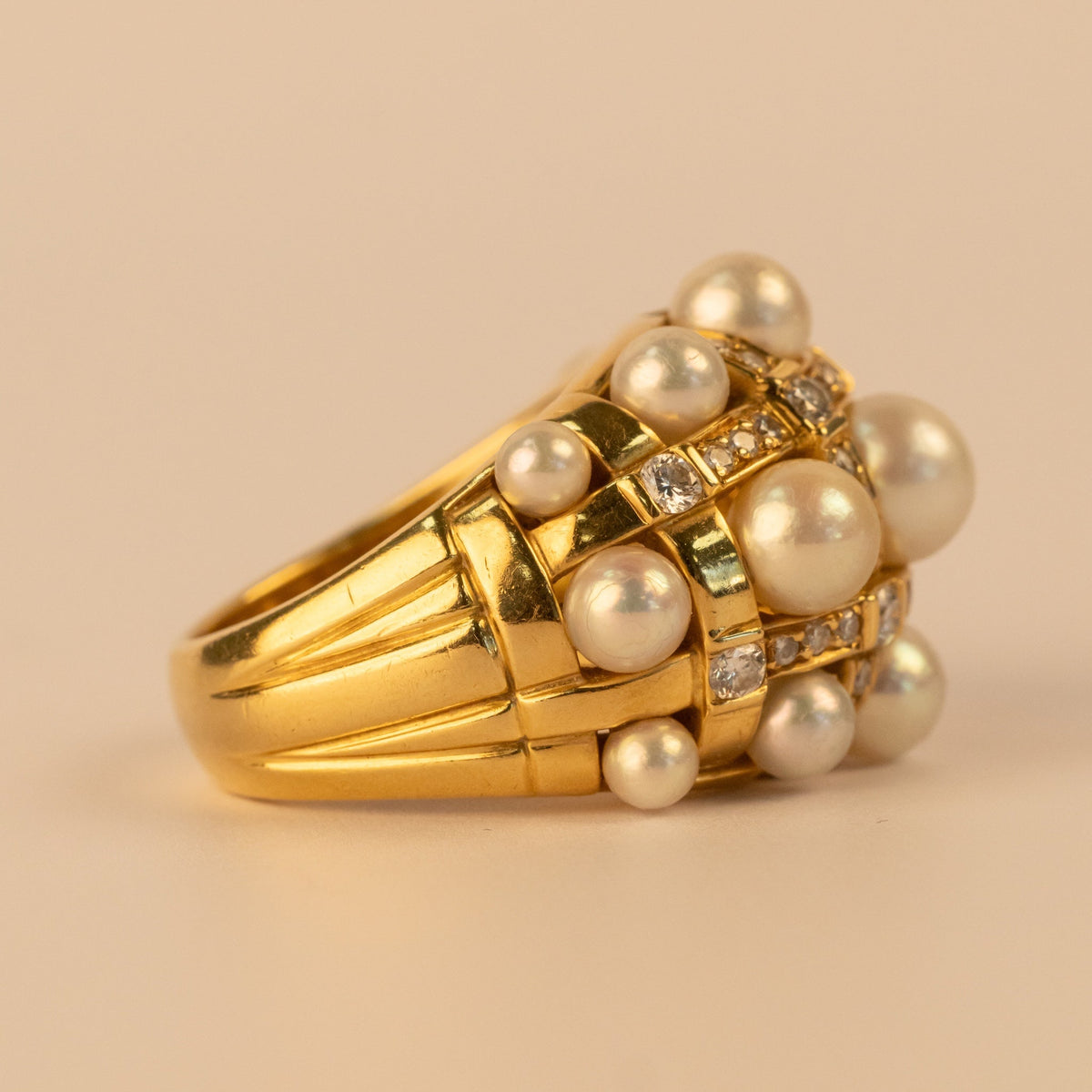 Bague Baroque Perles & Diamants