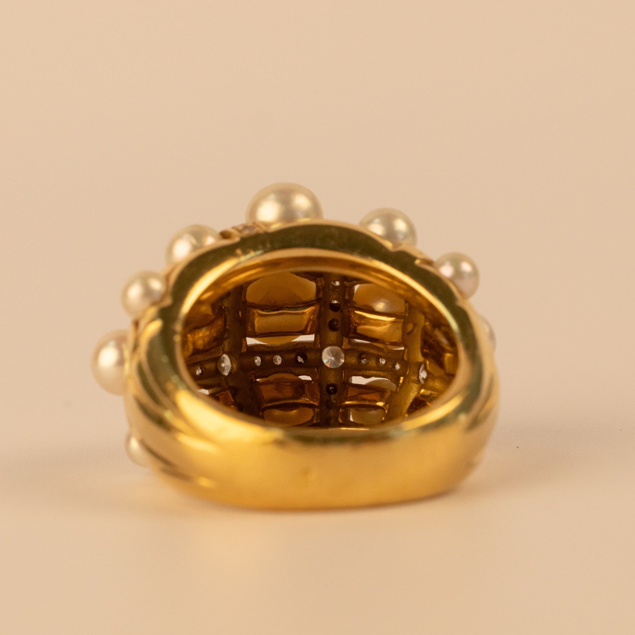 Bague Baroque Perles & Diamants