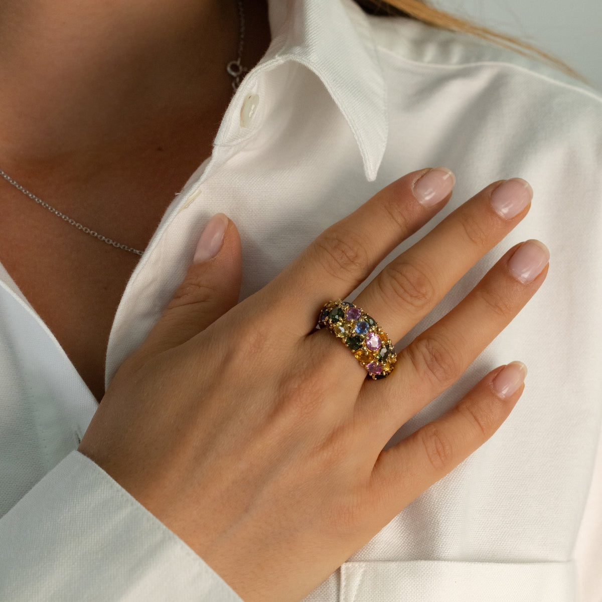 Bague Chaumet Tutti Frutti - saphirs multicolore