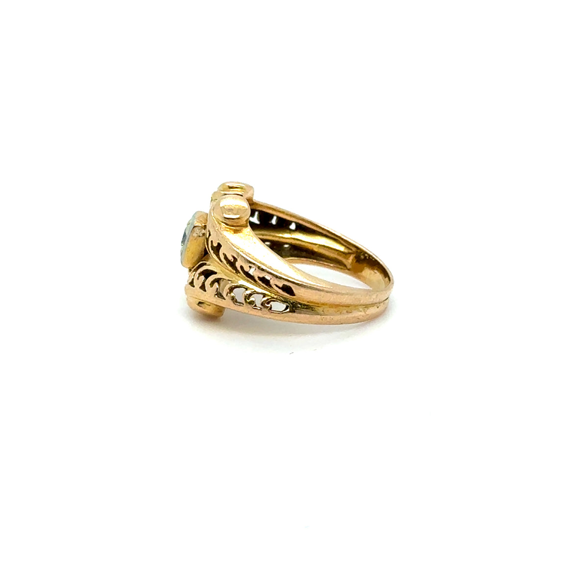 Bague or jaune années 1900 occasion seconde main vintage femme