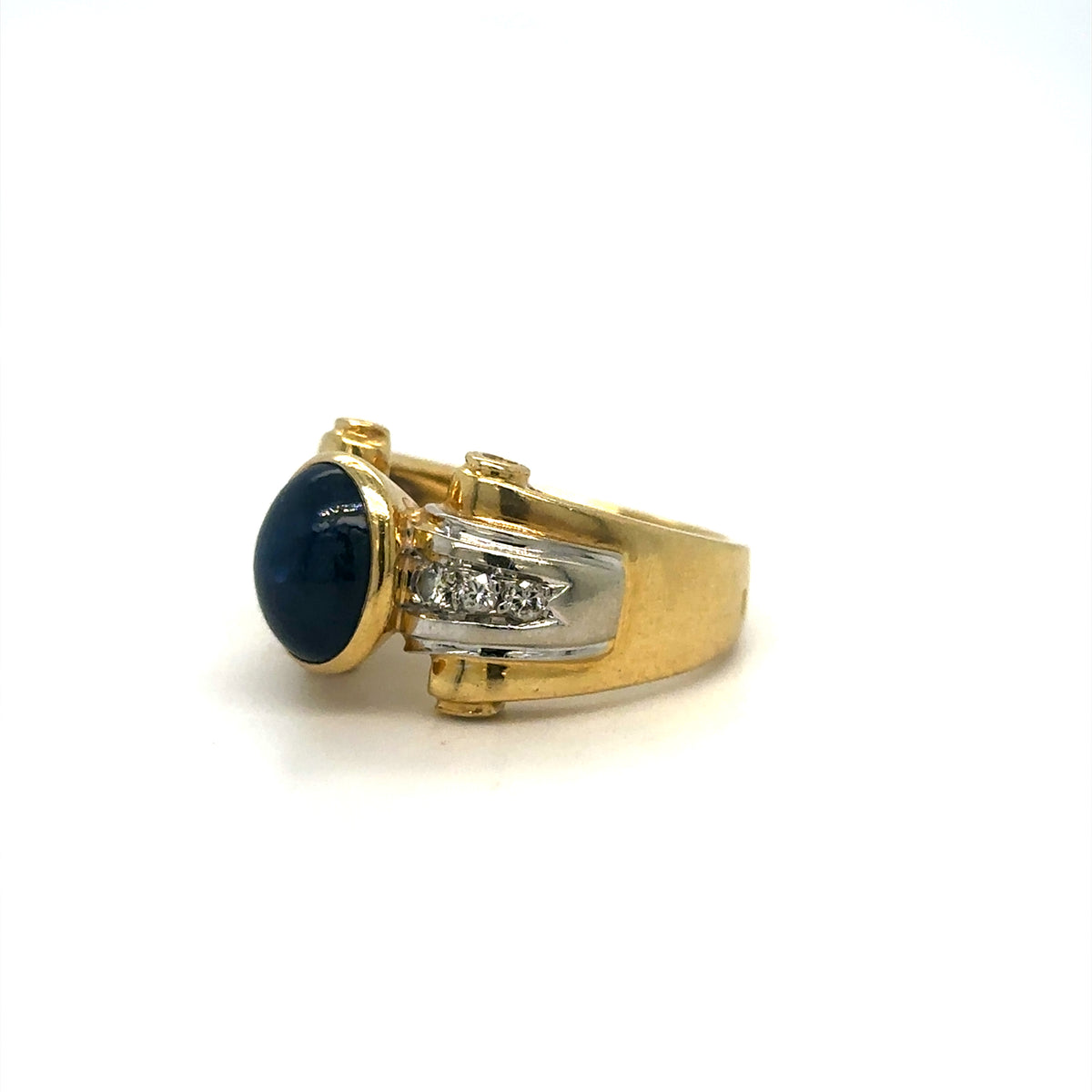 Bague jonc sertie d'un cabochon important Occasion Seconde Main