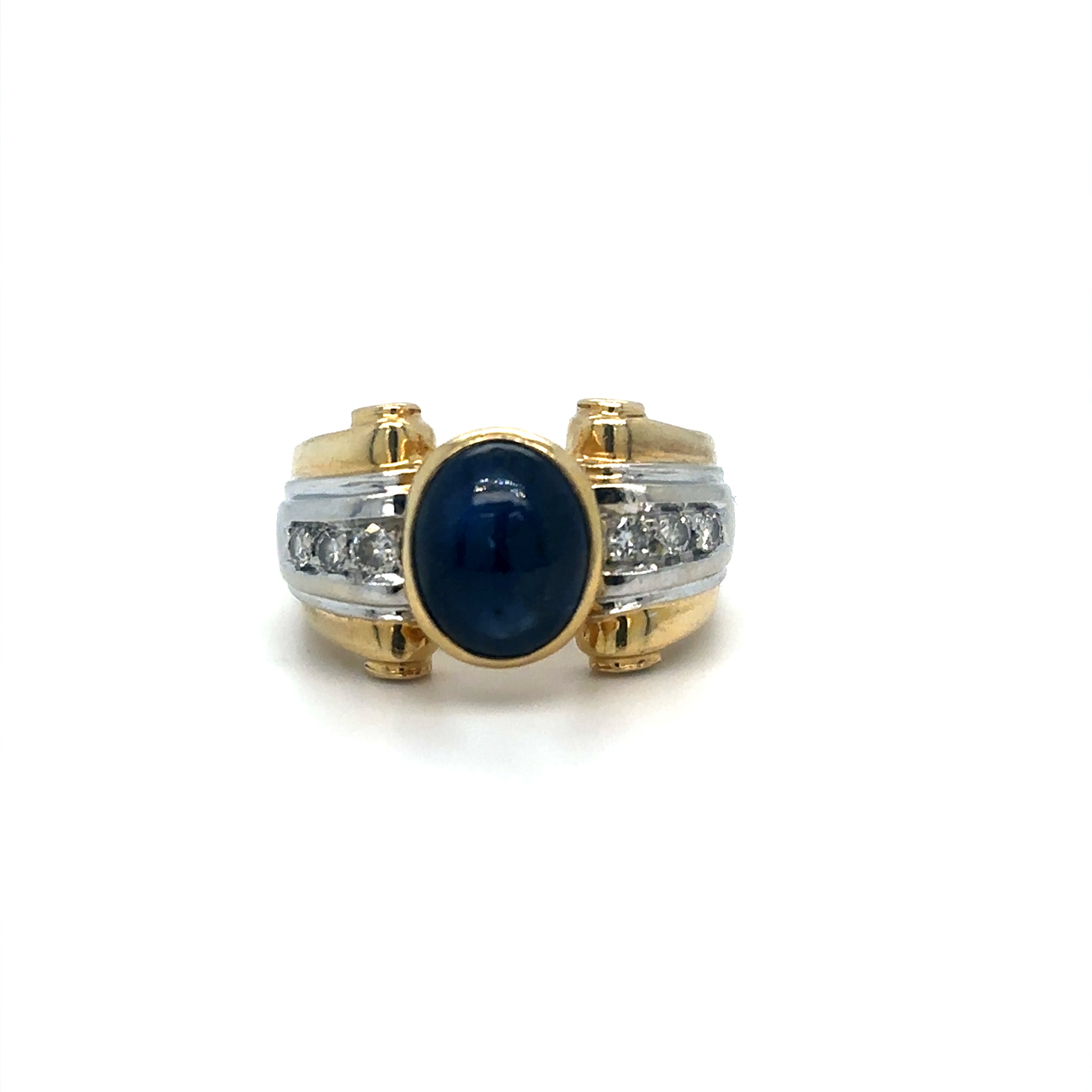 Bague jonc sertie d'un cabochon important Occasion Seconde Main