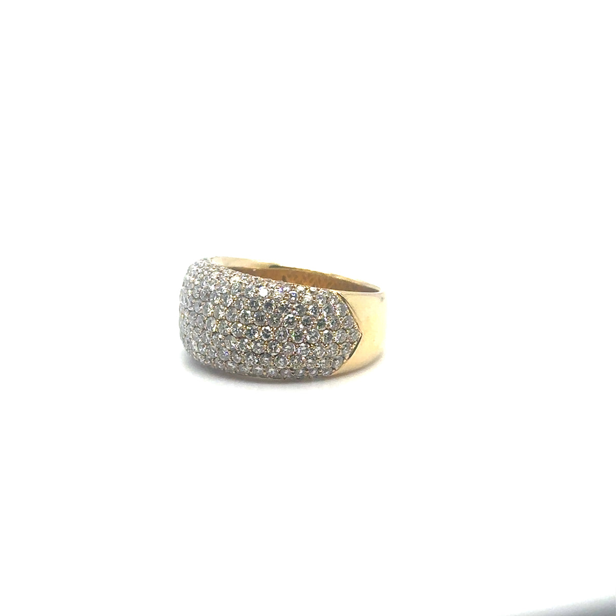 Bague jonc avec diamants or jaune 18K Occasion Seconde Main Luxe
