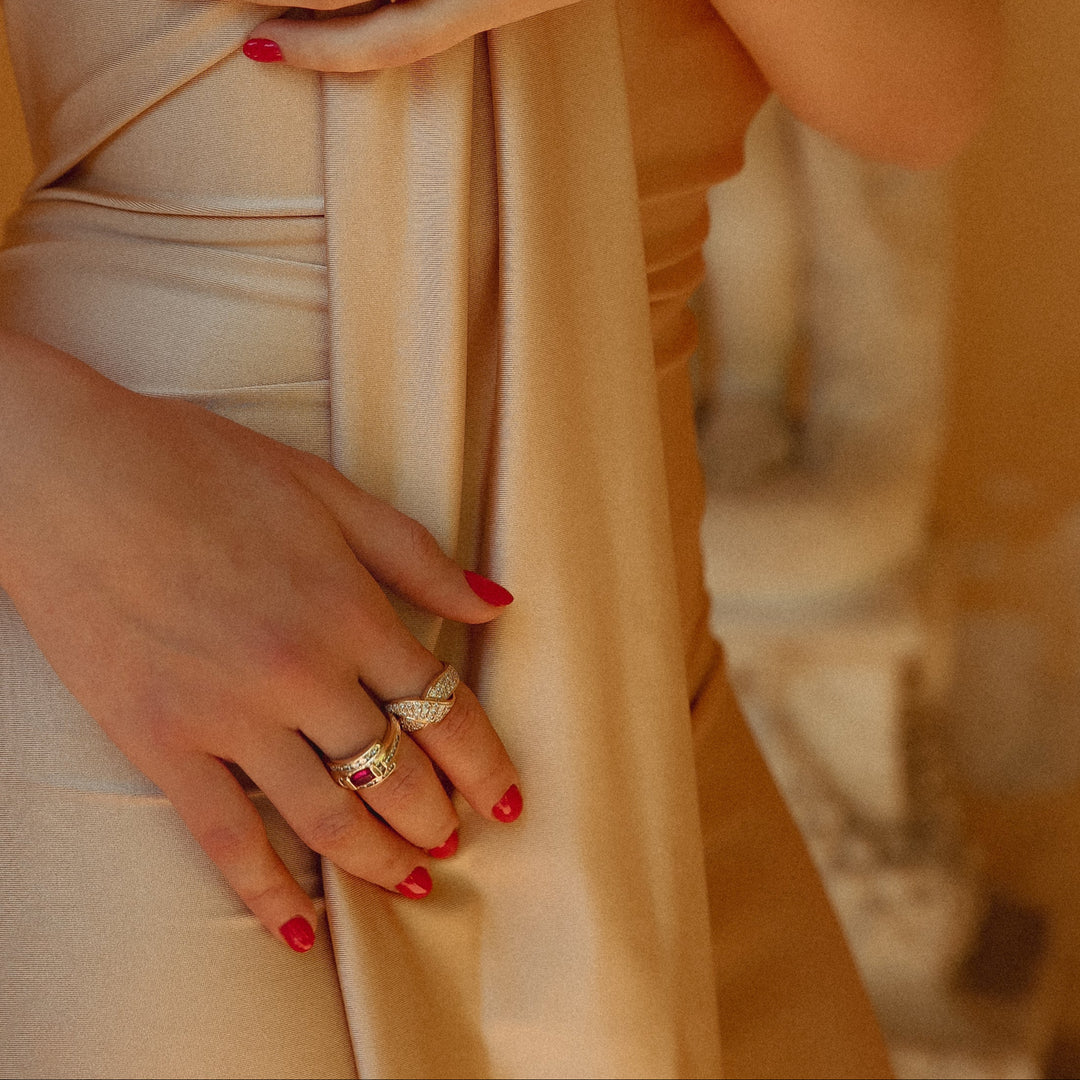 Bague or jaune et diamants années 2000 Occasion Seconde Main Luxe