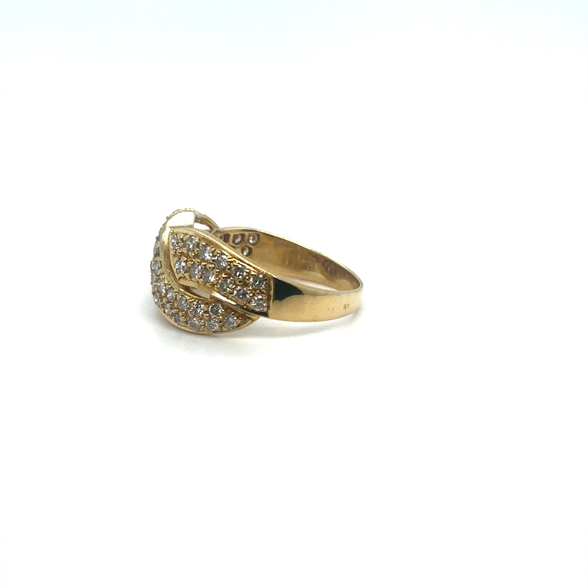 Bague or jaune et diamants années 2000 Occasion Seconde Main Luxe