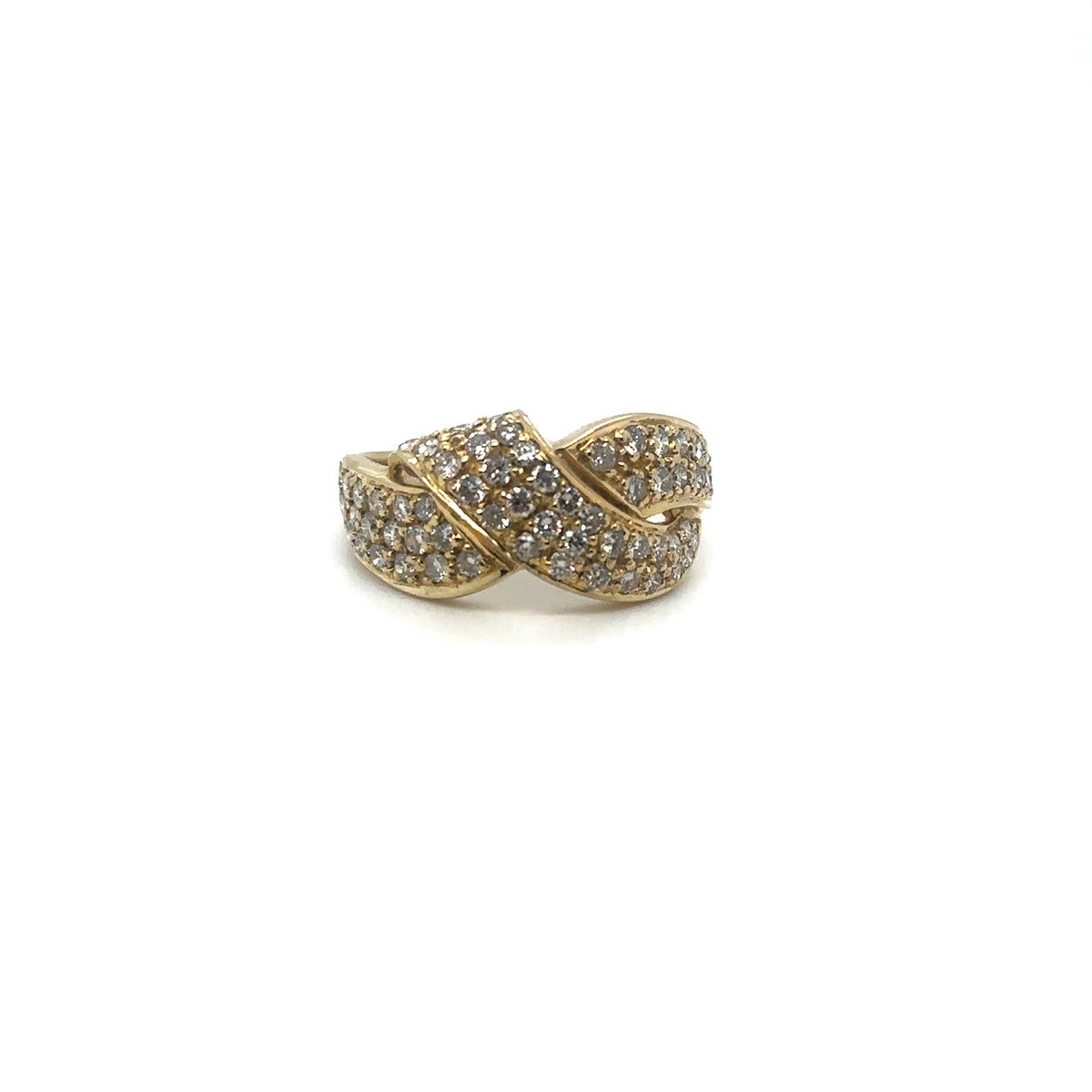 Bague or jaune et diamants années 2000 Occasion Seconde Main Luxe