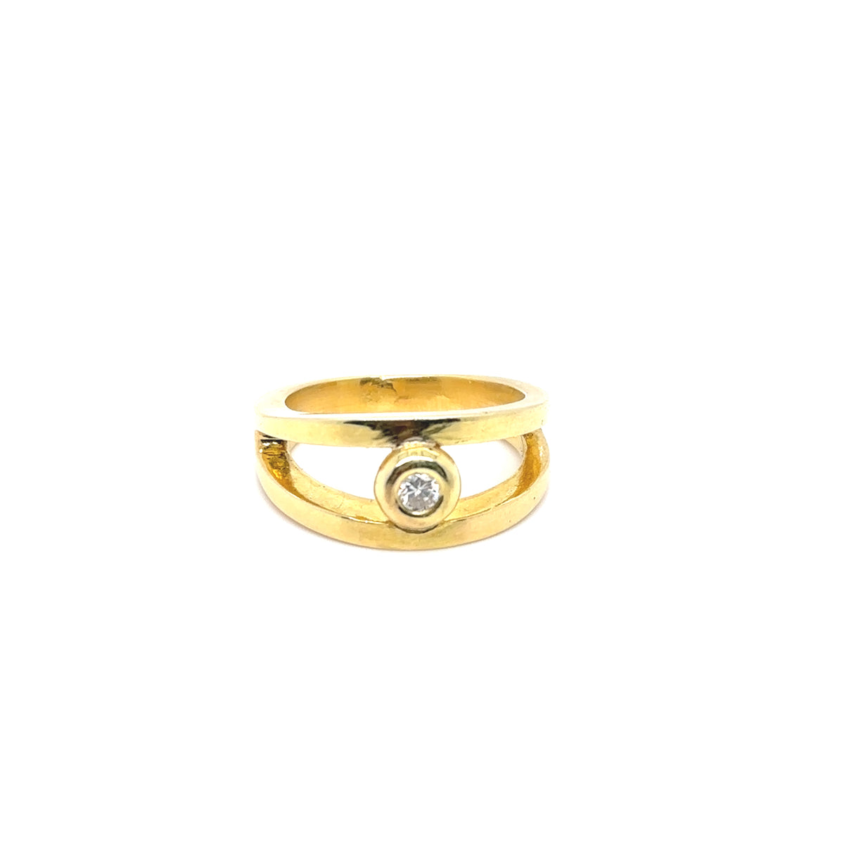 Bague or jaune et diamant Occasion Seconde Main Bijou Femme
