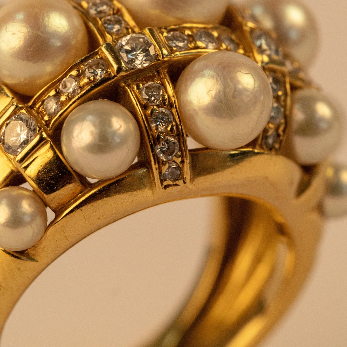 Bague Baroque Perles & Diamants