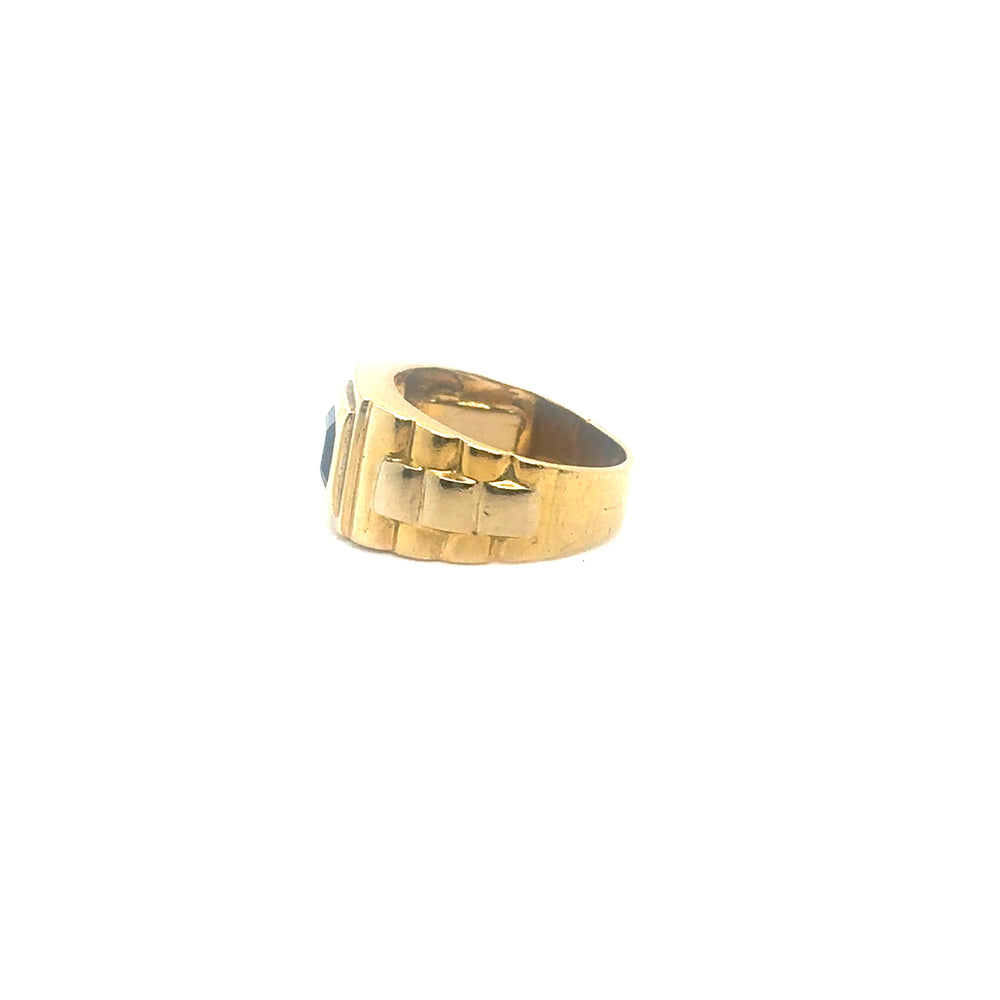 Bague or jaune 18K saphir vintage Occasion Seconde Main Bijou Femme
