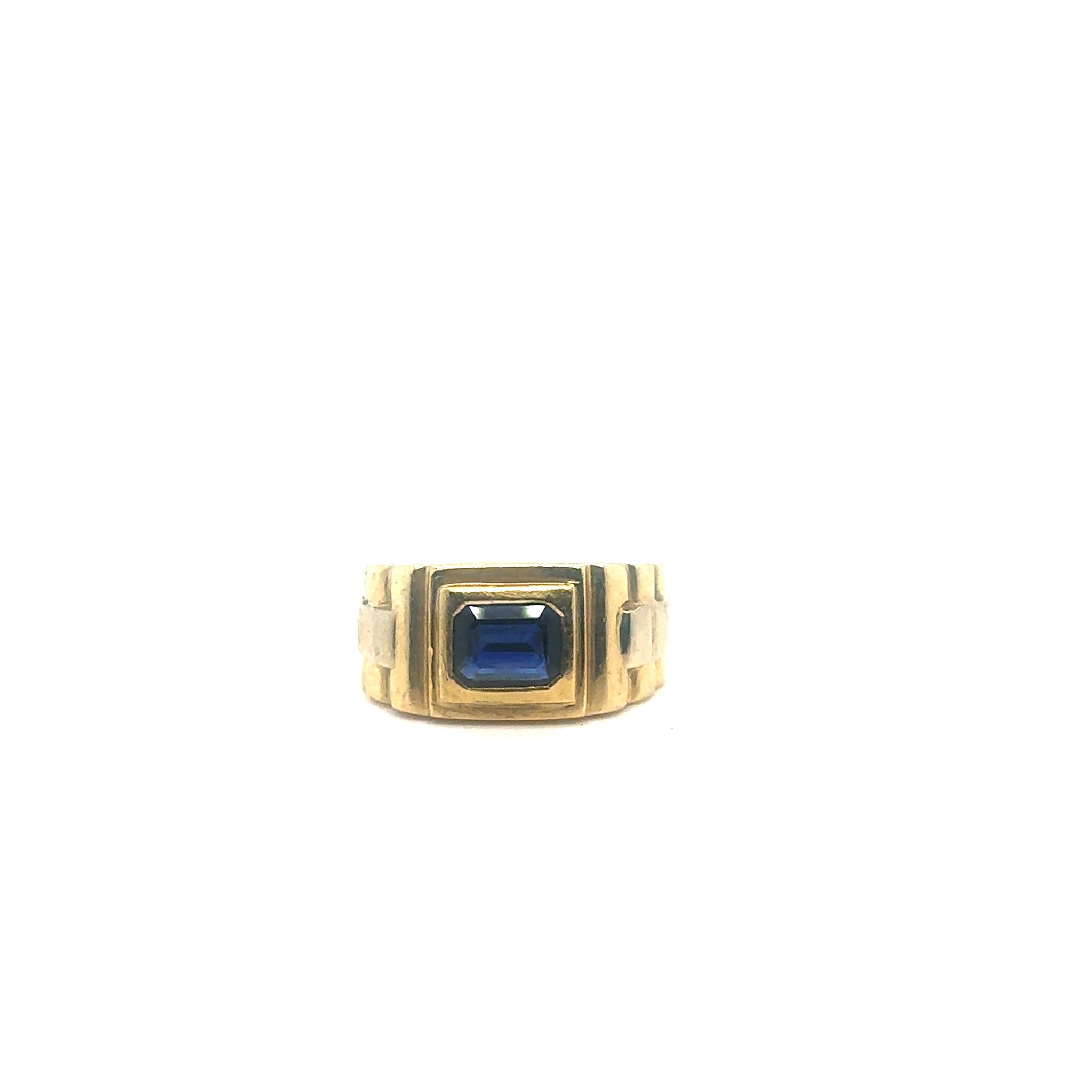 Bague or jaune 18K saphir vintage Occasion Seconde Main Bijou Femme