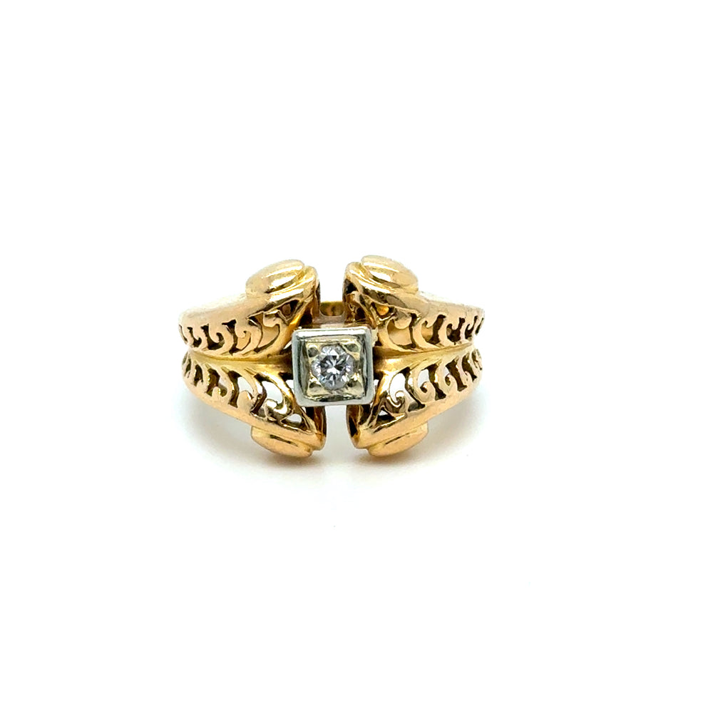 Bague or jaune années 1900 Luxe Seconde Main