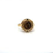 Bague or jaune sertie d'une pièce d'or Kennedy Occasion Seconde Main