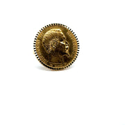 Bague or jaune sertie d'une pièce or Louis d'or Occasion Seconde Main