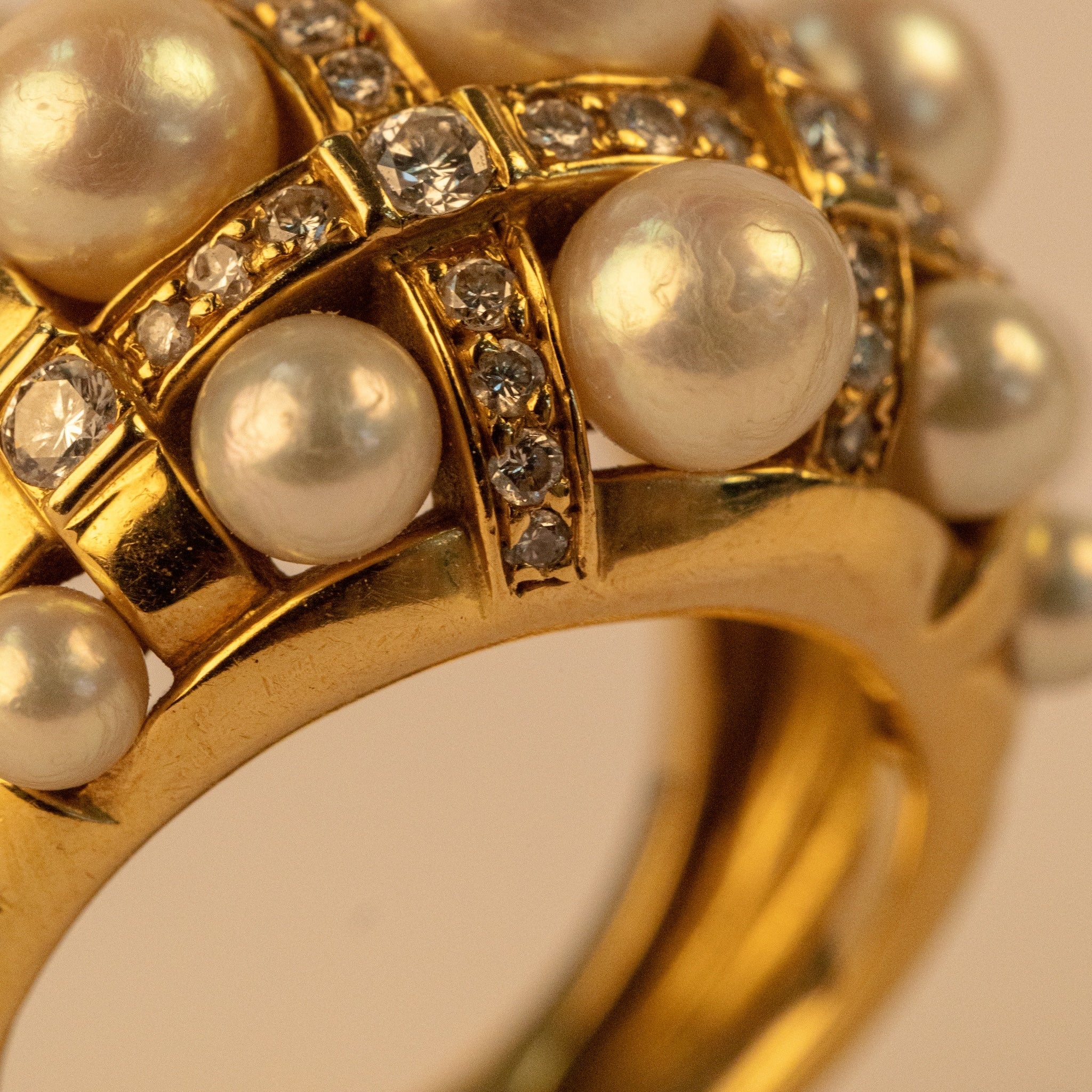Bague Baroque Perles & Diamants