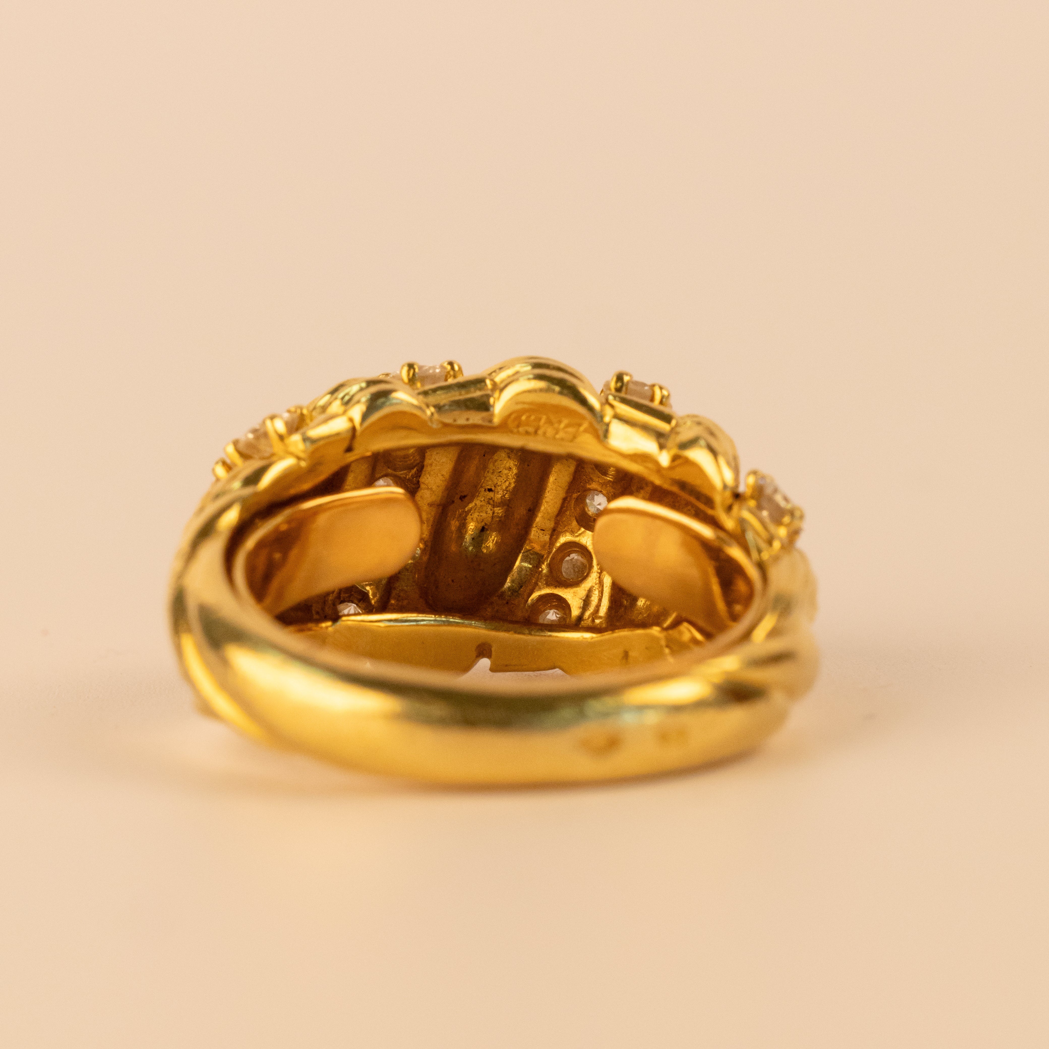 Bague FRED Or Jaune Diamants Vintage - Joaillerie Française