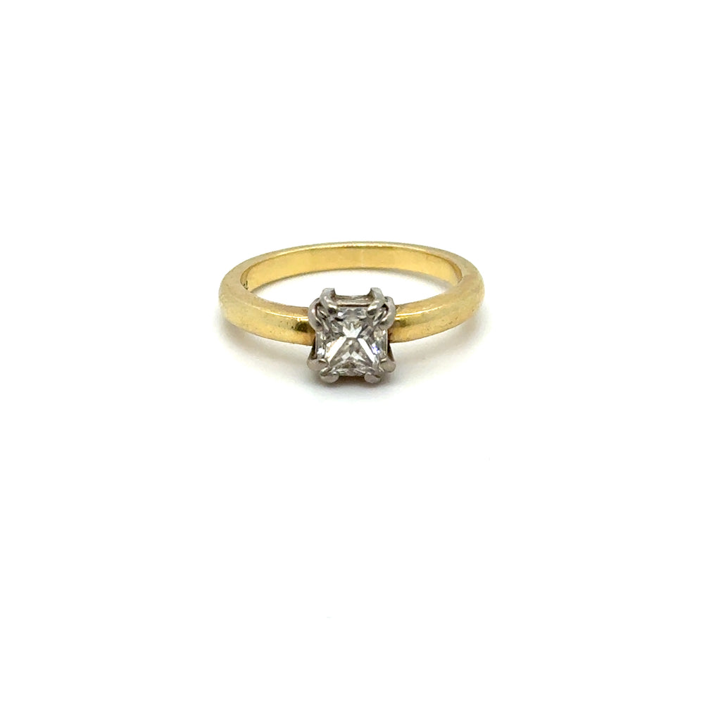 Bague Solitaire Vintage Or Diamant Occasion Seconde Main Luxe