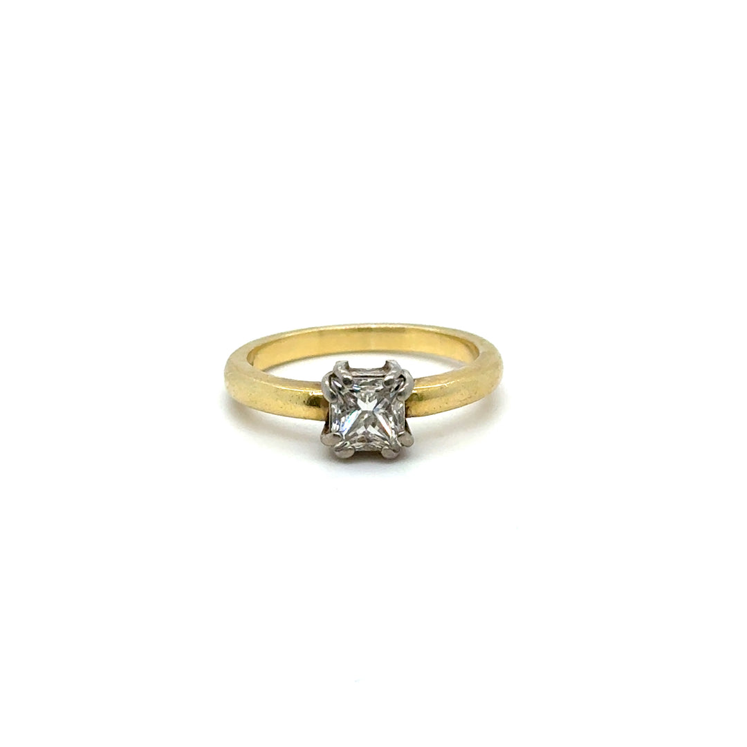 Bague Solitaire Vintage Or Diamant Occasion Seconde Main