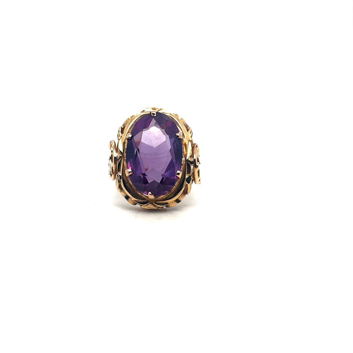 Bague vintage sertie d'une améthyste Occasion Seconde Main Bijou Femme