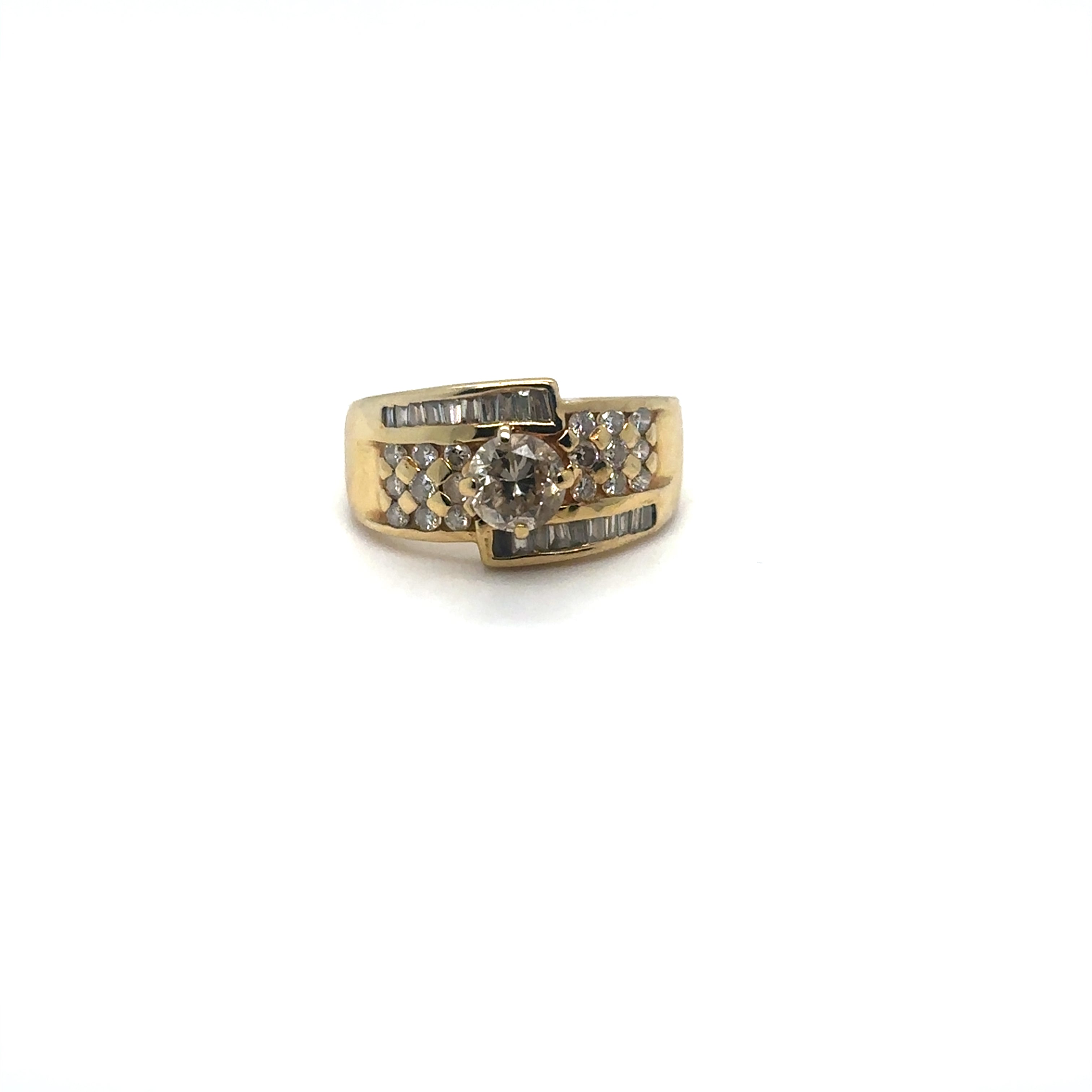 Bague Vintage or jaune et diamants années 1980 Occasion Seconde Main