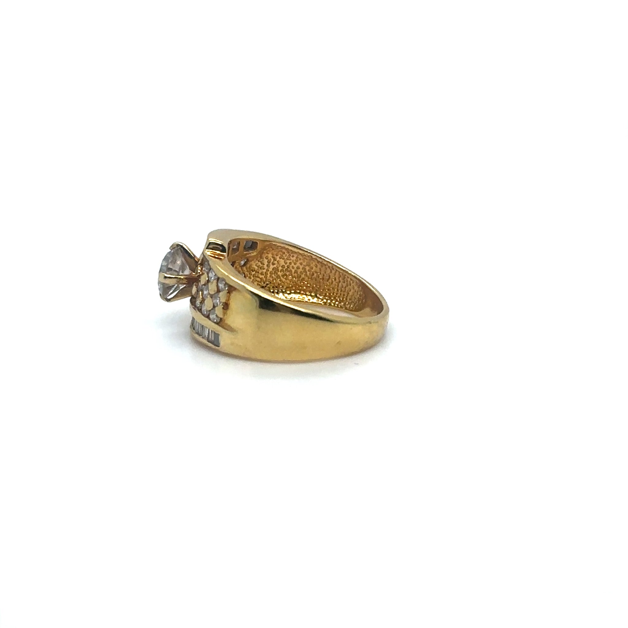 Bague Vintage or jaune et diamants années 1980 Occasion Seconde Main