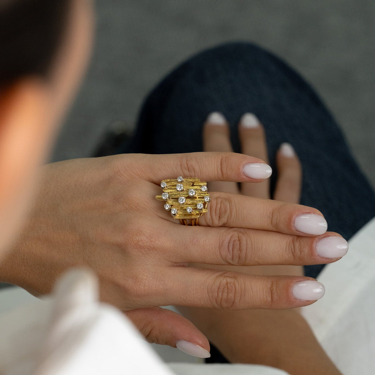 Bague or jaune 18 carats et diamants