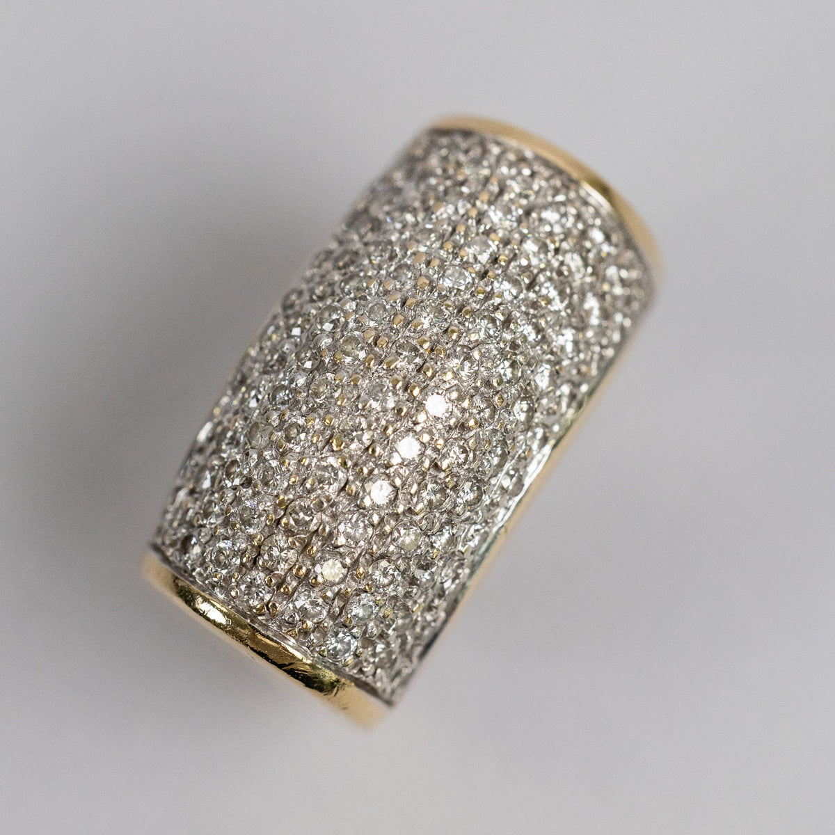 Bague bandeau pavage diamantts