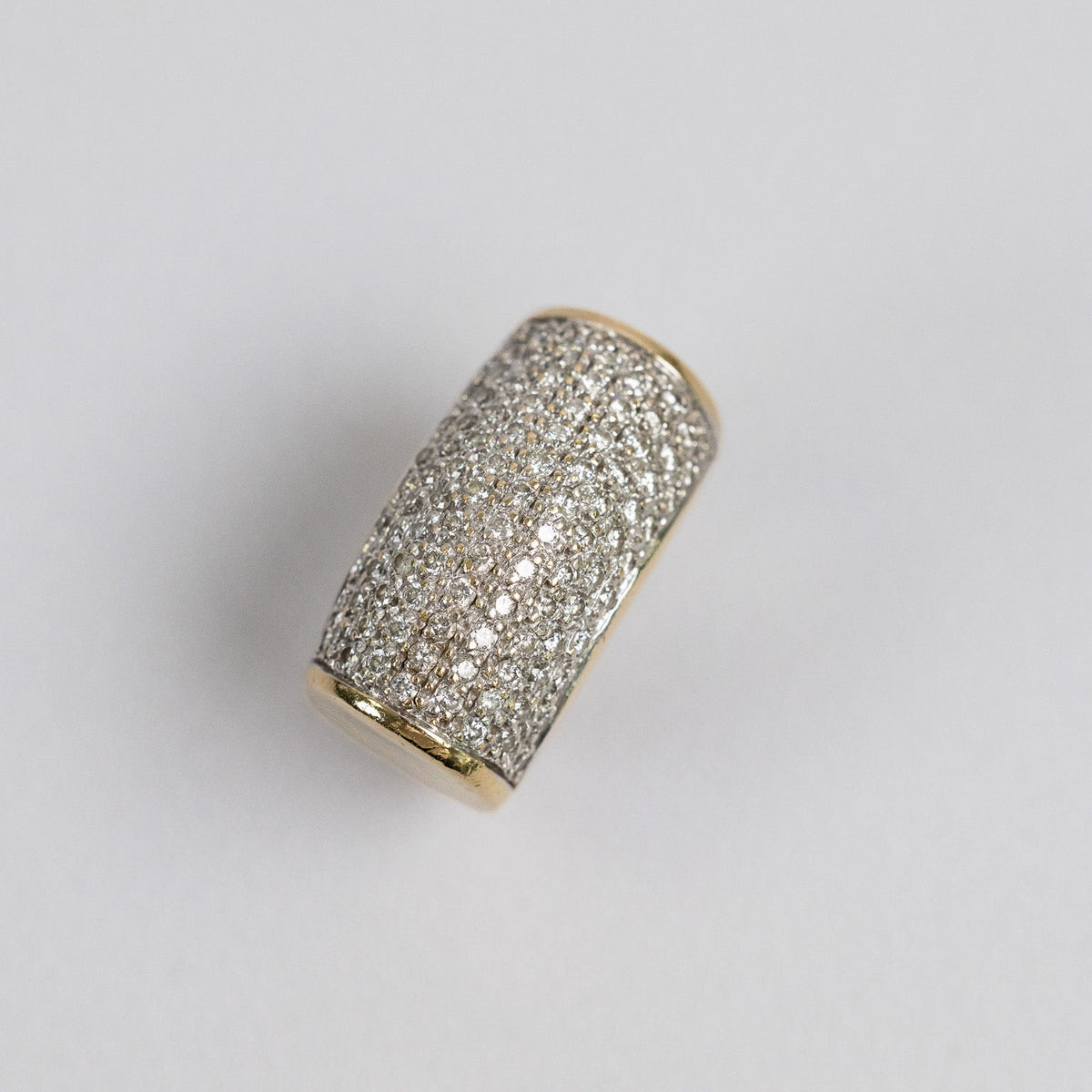 bague vintage bandeau or & diamants