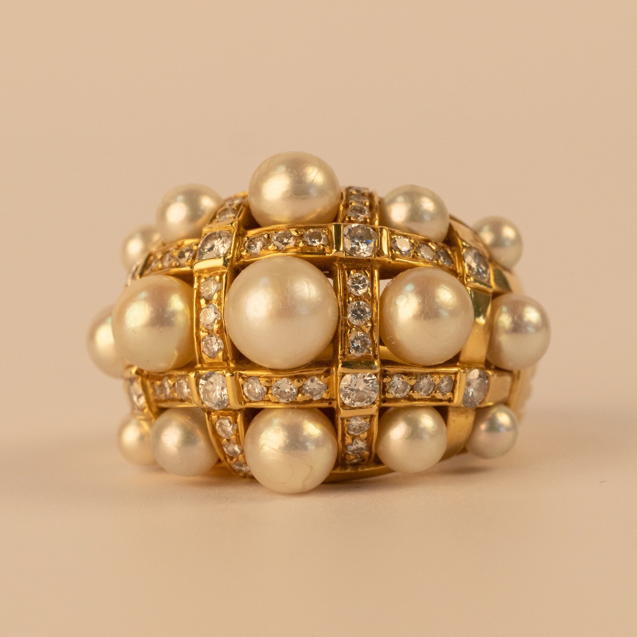 Bague Baroque Perles & Diamants