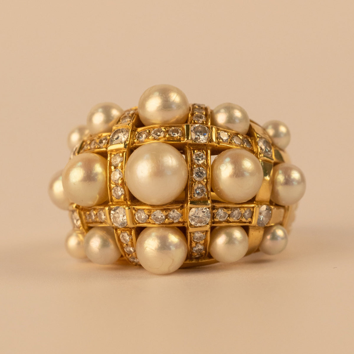 Bague Baroque Perles & Diamants