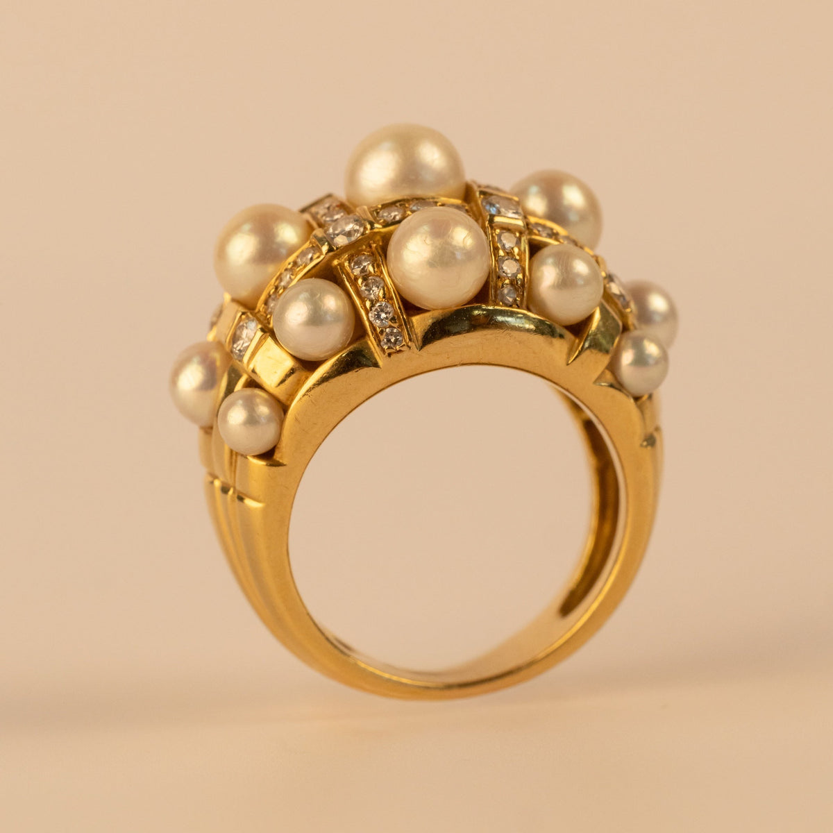 Bague Baroque Perles & Diamants