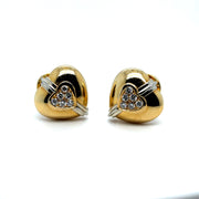 Boucles d'oreilles cœur or jaune 18K Occasion Seconde Main Luxe Femme