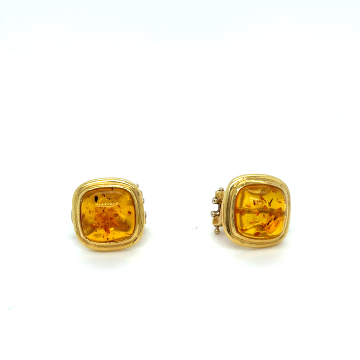 Boucles d'oreilles ambre Occasion Seconde Main Luxe Bijou Femme