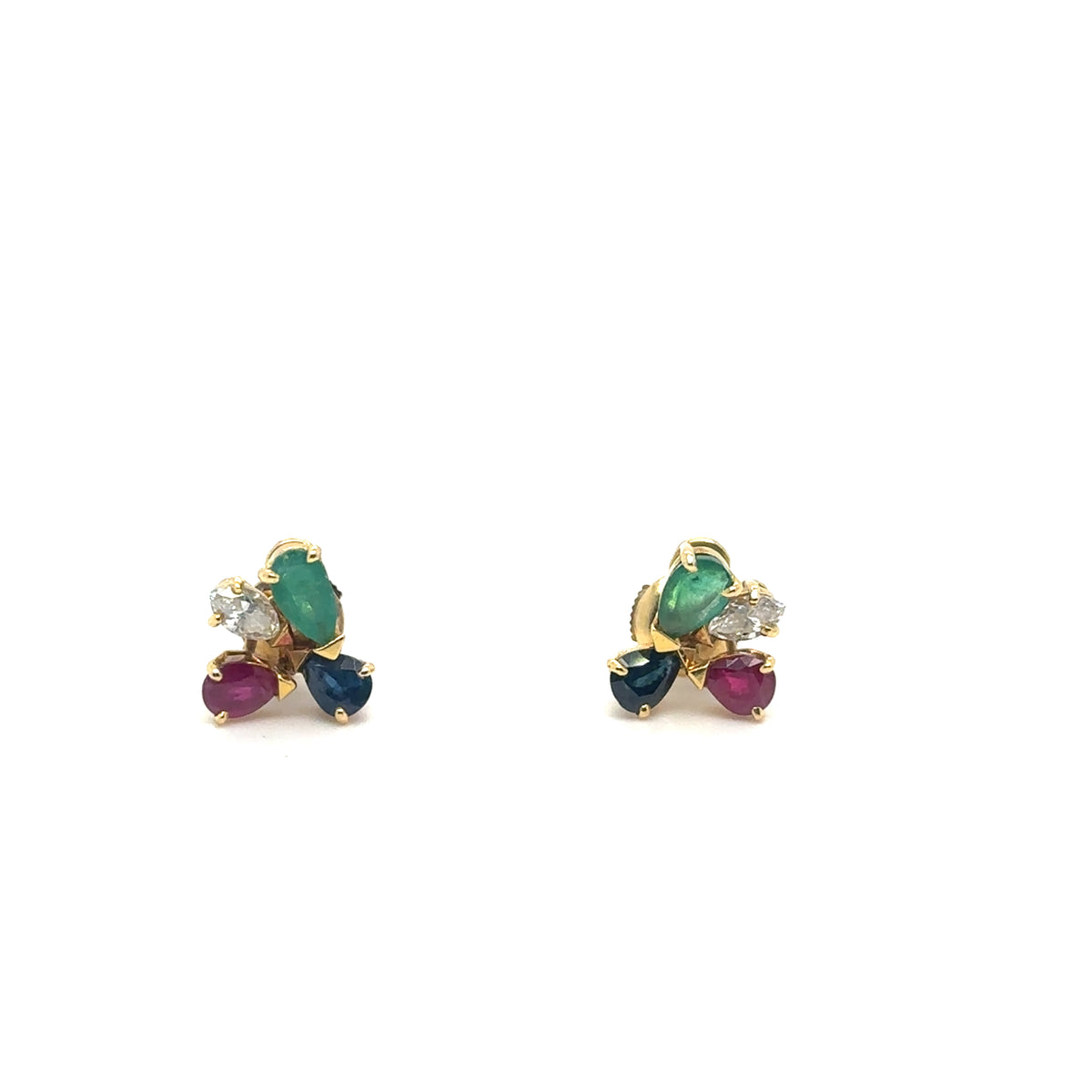 Boucles d'oreilles Tutti Frutti Vintage Occasion Seconde Main Bijou