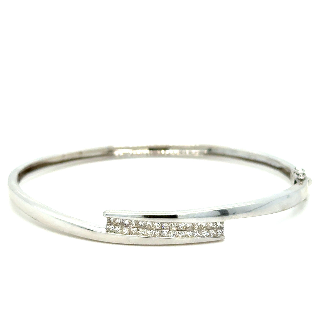 Bracelet Didier Guerin or blanc diamant moderne occasion seconde main