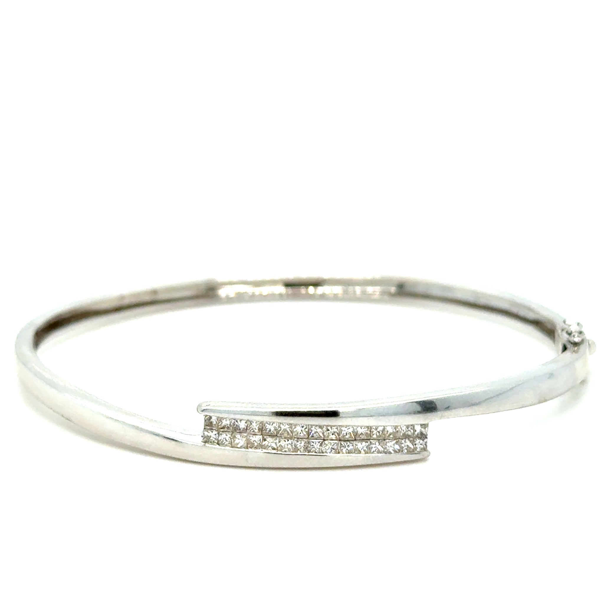 Bracelet Didier Guerin or blanc diamant moderne occasion seconde main
