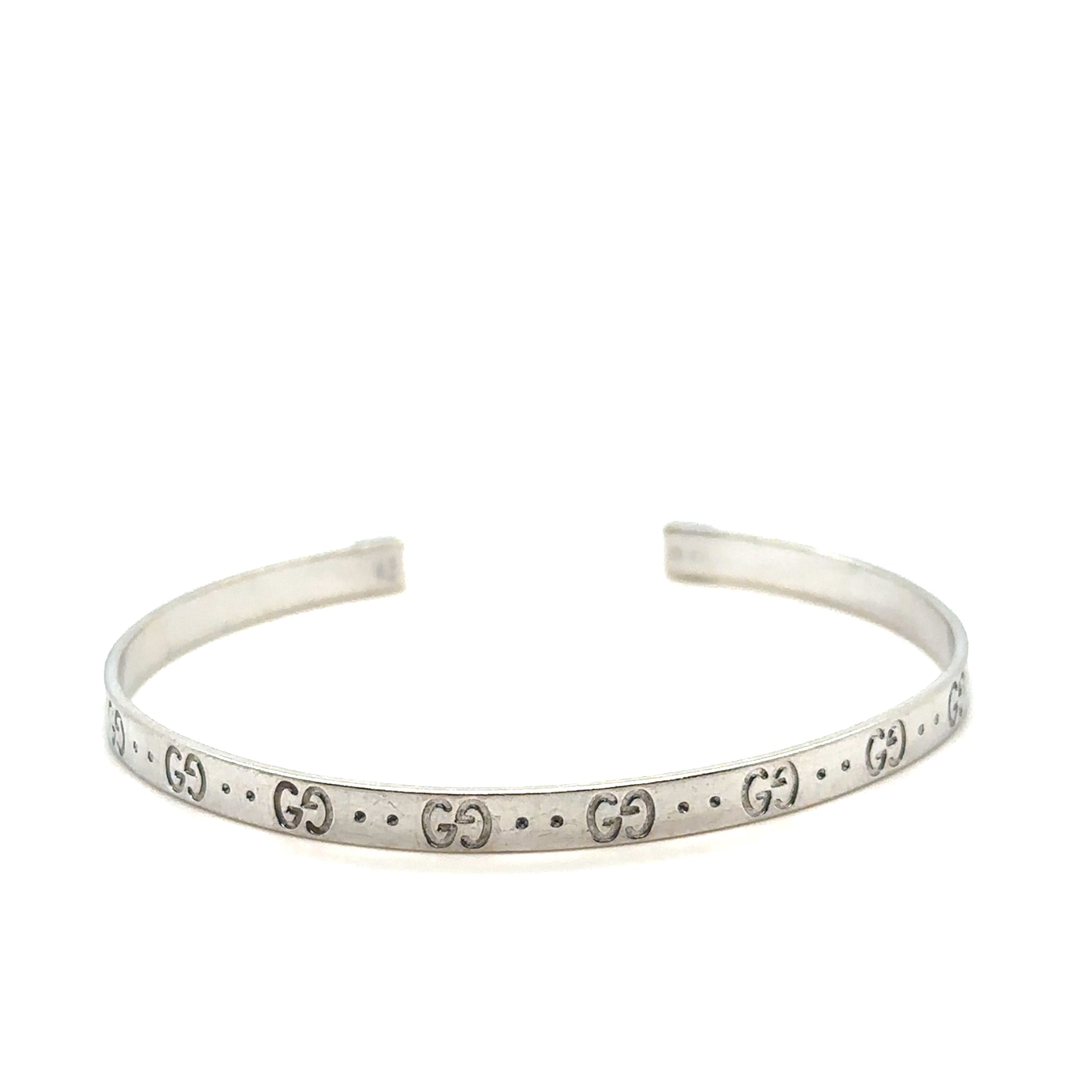 Bracelet signé Gucci or blanc 18K Occasion Seconde Main Bijou Femme