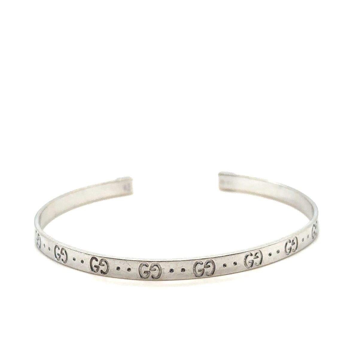 Bracelet signé Gucci or blanc 18K Occasion Seconde Main Bijou Femme