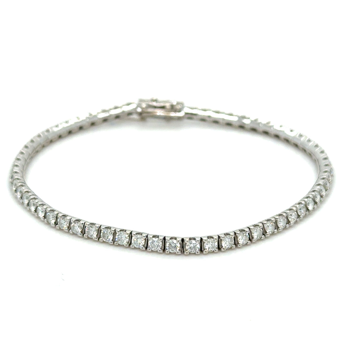 Bracelet or blanc 18k et diamants Occasion Seconde Main Bijou Femme