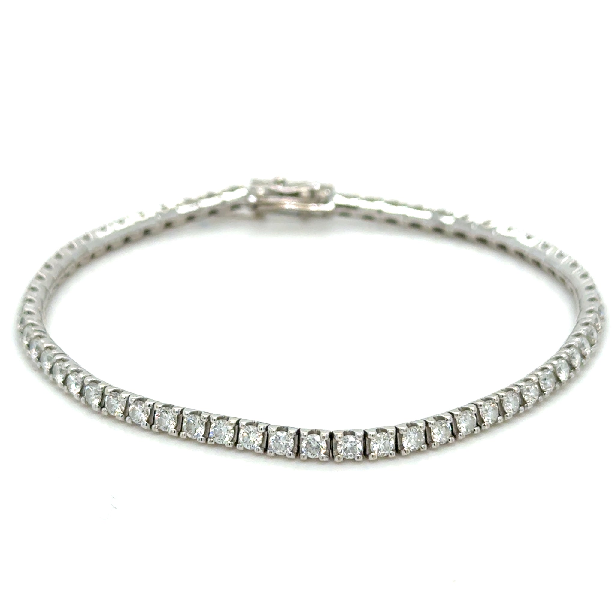 Bracelet or blanc 18k et diamants Occasion Seconde Main Bijou Femme