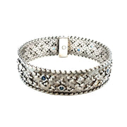 Bracelet Or Blanc Diamant Saphir Occasion Seconde Main