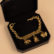 Bracelet Chopard Happy Diamonds Or Jaune Charms Diamants